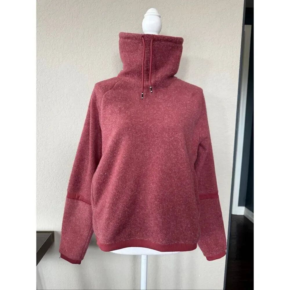 Nike Dark Red Fleece Cowl Neck Pullover Small